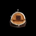 Ton Nume Mini Gamaguchi ‐ Mini porte-monnaie avec fermoir, cuir Oil Nume, Tsuchiya Kaban